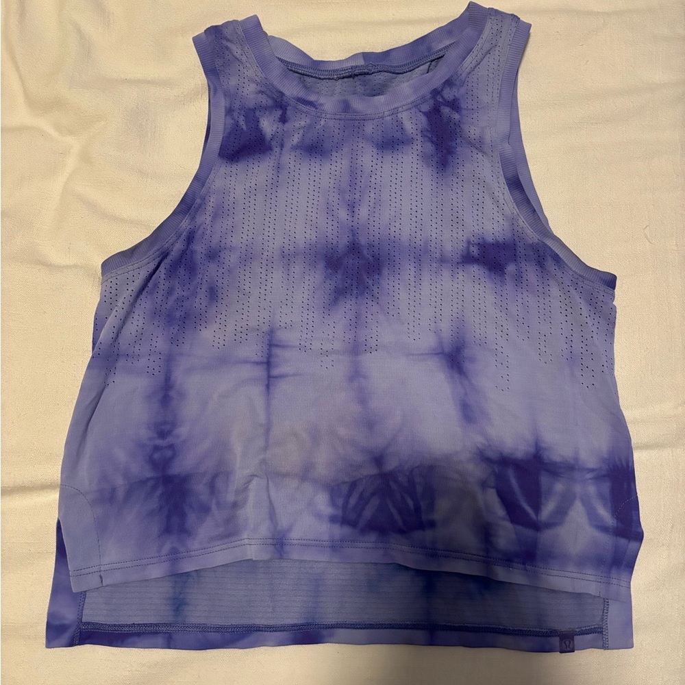 Purple tie dye lululemon tank top